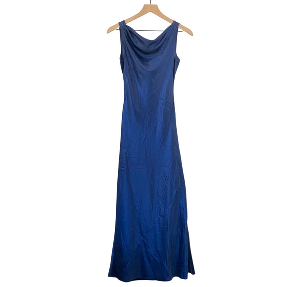 Reformation Corey Satin Dress Danube - Picture 6 of 11